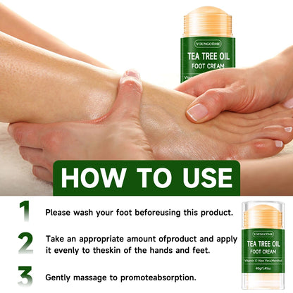 Tea Tree Oil Foot Cream Moisturizing Foot Care Cream Can Moisturize Your Foot, Improving Dryness And Roughness Foot And Hand Car