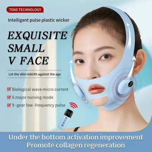 Smart Pulse Face Shaping Beauty Instrument EMS Microcurrent Lifting V Face Device Skin Tightening Anti-Wrinkle Facial Massager