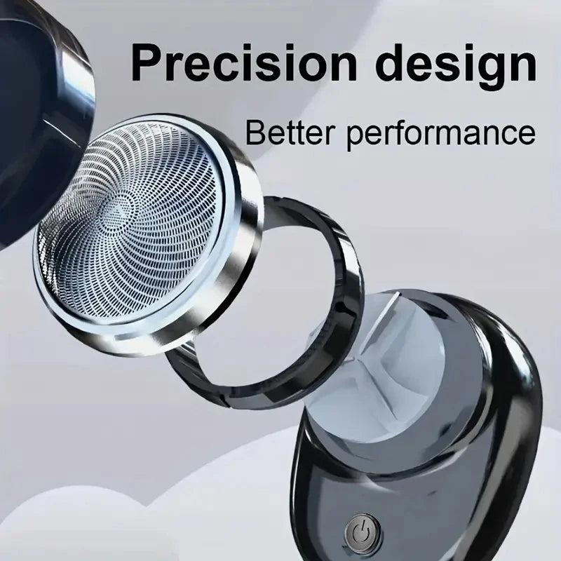 Portable Cordless Detachable Shaver Facial Beard and Body Hair Trimmer, Electric Shaver Rechargeable Mini Pocket Travel Shaver