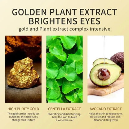 Avocado Gold Eye Mask Nourishing Moisturizing Improve Eye Bags Eye Patches Anti Wrinkle Firming Anti Dark Circles Eye Serum