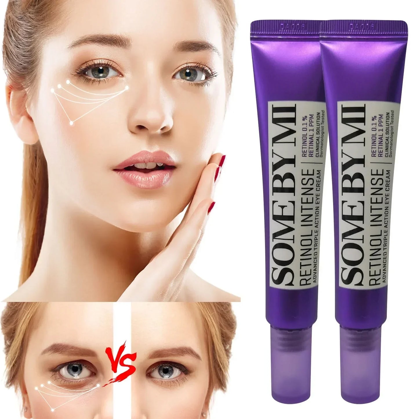 Somebymi Eye Cream Retinol Eye Cream Anti-Aging Retinol Eye Cream Lifts and Firms the Skin Under the Eyes 30ml