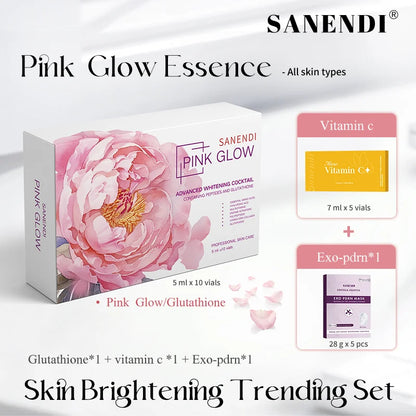 Newest Lily Pink Glow Collagen Serum for Facial Essence Anti-aging Repair Pigmentation Fine Line Micr0Needing Serum 10Vials
