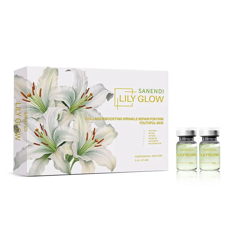 Newest Lily Pink Glow Collagen Serum for Facial Essence Anti-aging Repair Pigmentation Fine Line Micr0Needing Serum 10Vials
