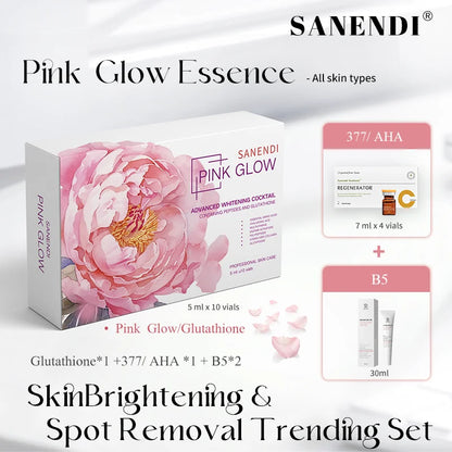 Newest Lily Pink Glow Collagen Serum for Facial Essence Anti-aging Repair Pigmentation Fine Line Micr0Needing Serum 10Vials