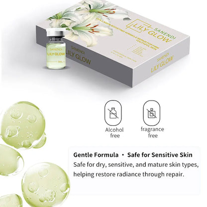 Newest Lily Pink Glow Collagen Serum for Facial Essence Anti-aging Repair Pigmentation Fine Line Micr0Needing Serum 10Vials