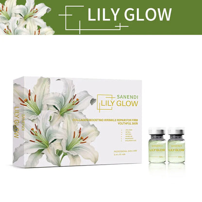 Newest Lily Pink Glow Collagen Serum for Facial Essence Anti-aging Repair Pigmentation Fine Line Micr0Needing Serum 10Vials