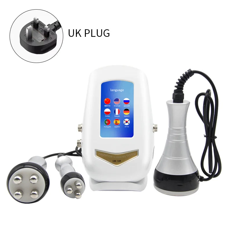 3IN1 40K Ultrasound Radiofrequency Beauty Device Massage for Shaping Tighten the Skin Burn fat Anti-aging Whitening Beauty Tools