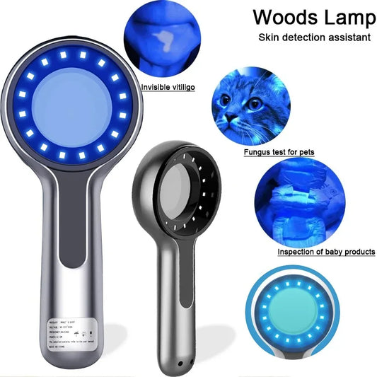 Lampe de Wood Analyseur de Peau UV - Loupe Beauté pour Test Facial et Analyse Cutanée