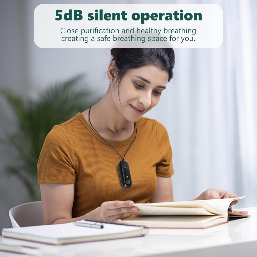 Collier Purificateur d'Air Ionique 100 Millions - Rose Élégant